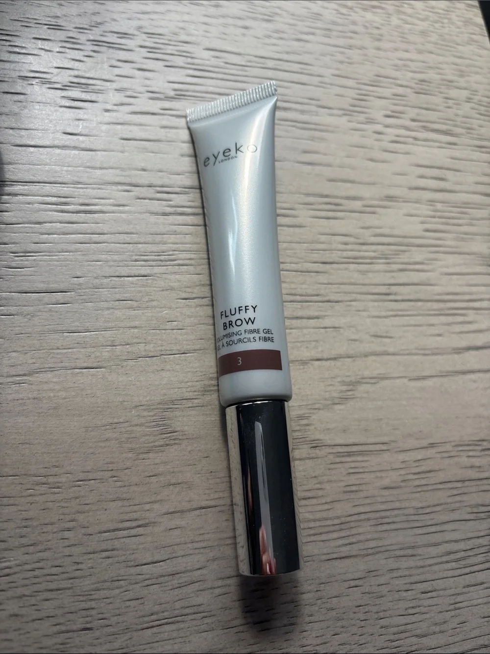 Eyeko Fluffy Brow Volumising Fibre Gel - Navy Blue Packaging, Medium Brown Shade
